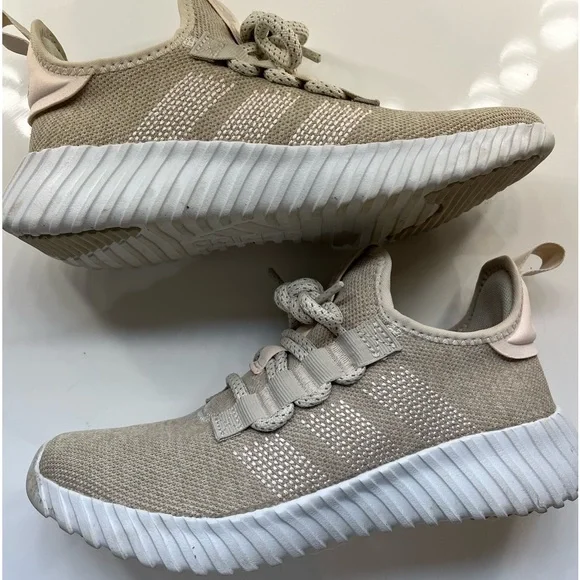 Adidas Kaptir women’s flow shoes, sneaker,7,Aluminum,Tan, Wonder Beige - Picture 2 of 11